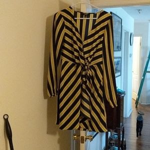 Yellow and Blue Long sleeve Dress